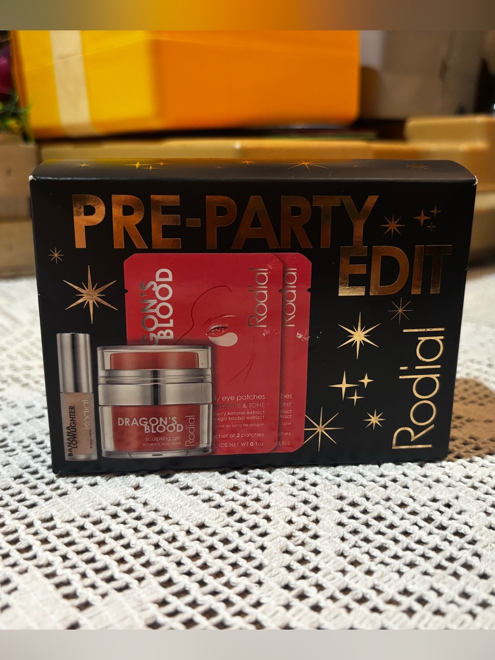 Rodial Pre-Party Edit Gift Set - Black & Gold with Red Accents